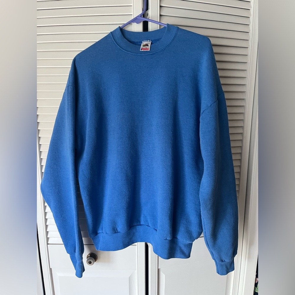 Classic Blue Crewneck Sweatshirt